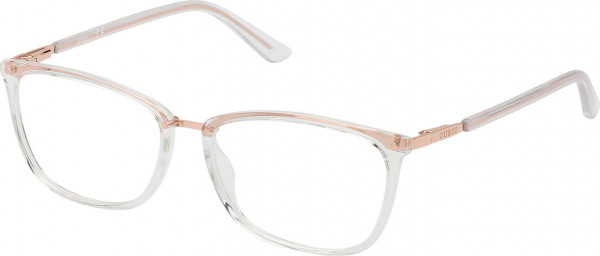 Guess GU2958 Eyeglasses, 026 - Crystal / Shiny Pink Gold