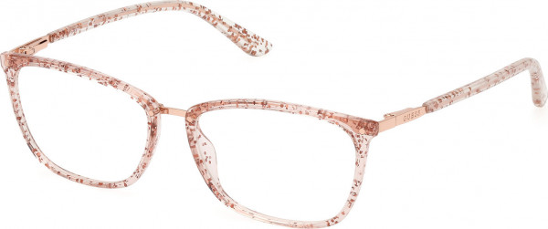 Guess GU2958 Eyeglasses, 074 - Pink/Texture / Shiny Pink Gold