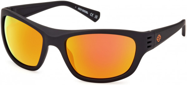 Harley-Davidson HD0982X Sunglasses, 02D - Matte Black / Smoke Polarized