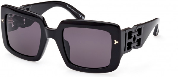 Bally BY0104-H Sunglasses, 01A - Shiny Black / Gradient Gray Sewon Lenses