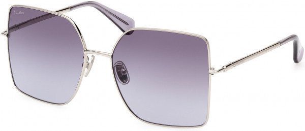 Max Mara MM0062-H Design6 Sunglasses, 16W - Shiny Palladium, Transparent Violet / Violet