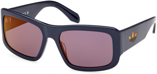 adidas Originals OR0090 Sunglasses, 91X - Matte Blue / Blue Mirror