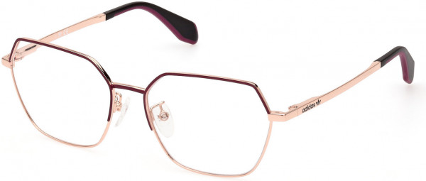 adidas Originals OR5063 Eyeglasses, 029 - Shiny Bordeaux / Shiny Pink Gold