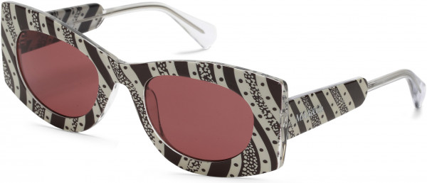 MAX&Co. MO0068 Sunglasses, 27S - Crystal/other / Bordeaux