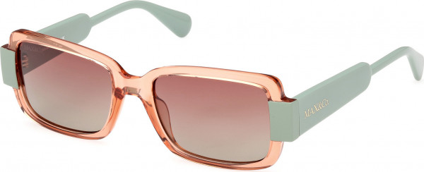 MAX&Co. MO0074 Sunglasses, 74F - Shiny Light Orange / Shiny Light Green