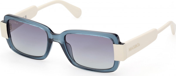 MAX&Co. MO0074 Sunglasses, 87W - Shiny Turquoise / Shiny White