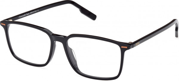 Ermenegildo Zegna EZ5257-H Eyeglasses, 001 - Shiny Black / Shiny Black