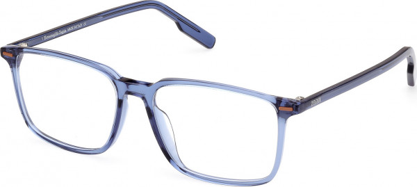Ermenegildo Zegna EZ5257-H Eyeglasses, 090 - Shiny Blue / Shiny Blue