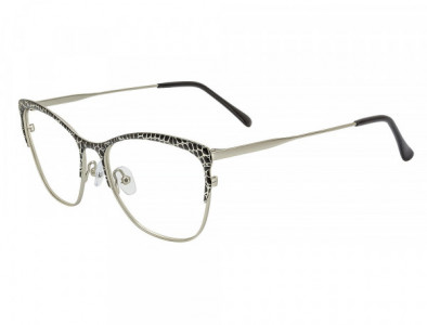 Café Boutique CB1087 Eyeglasses, C-2 Black/Silver
