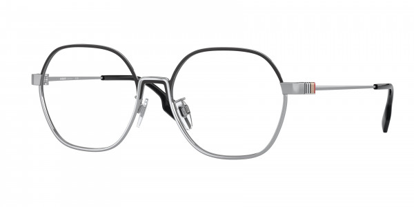 Burberry BE1379D WINSTON Eyeglasses, 1005 WINSTON BLACK/SILVER (BLACK)