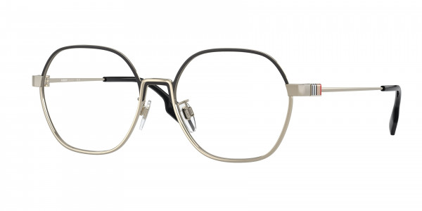 Burberry BE1379D WINSTON Eyeglasses, 1109 WINSTON BLACK/LIGHT GOLD (BLACK)