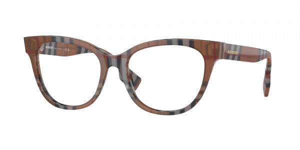 Burberry BE2375 EVELYN Eyeglasses, 3966 EVELYN CHECK BROWN (BROWN)