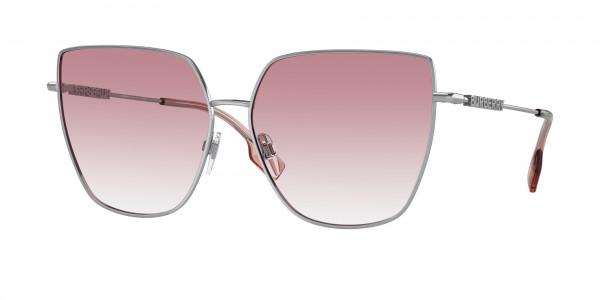 Burberry BE3143 ALEXIS Sunglasses, 10058D ALEXIS SILVER CLEAR GRADIENT P (SILVER)