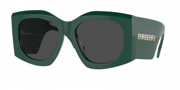 Burberry BE4388U MADELINE Sunglasses, 405987 MADELINE GREEN DARK GREY (GREEN)
