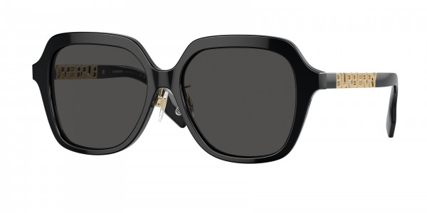 Burberry BE4389F JONI Sunglasses, 300187 JONI BLACK DARK GREY (BLACK)