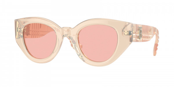 Burberry BE4390F MEADOW Sunglasses, 4060/5 MEADOW PINK LIGHT PINK (PINK)