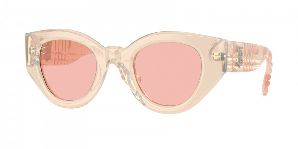 Burberry BE4390 MEADOW Sunglasses, 4060/5 MEADOW PINK LIGHT PINK (PINK)