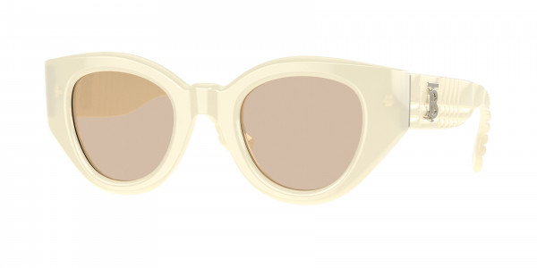 Burberry BE4390 MEADOW Sunglasses, 406793 MEADOW IVORY LIGHT BROWN (BEIGE)