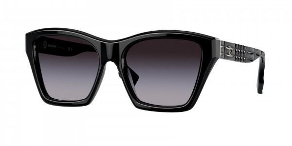 Burberry BE4391 ARDEN Sunglasses, 30018G ARDEN BLACK GREY GRADIENT (BLACK)