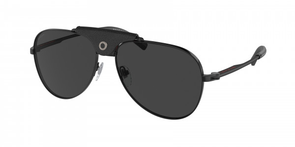 Bvlgari BV5061Q Sunglasses, 128/48 MATTE BLACK POLAR BLACK (BLACK)