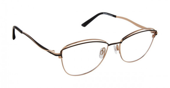 CIE CIELX403 1 GLD Eyeglasses, ROSE GOLD/BLACK (1)