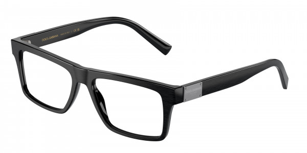 Dolce & Gabbana DG3368 Eyeglasses, 2820 BRUSHED BLACK (BLACK)