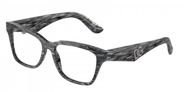 Dolce & Gabbana DG3370 Eyeglasses, 3187 STRIPED BLACK (BLACK)