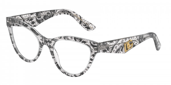 Dolce & Gabbana DG3372 Eyeglasses, 3287 BLACK LACE (BLACK)