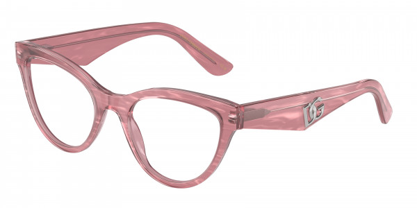 Dolce & Gabbana DG3372 Eyeglasses, 3405 FLEUR PINK (PINK)
