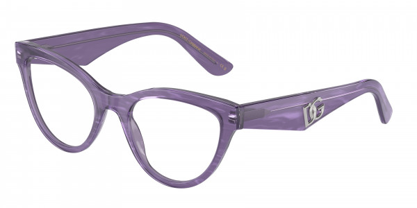 Dolce & Gabbana DG3372 Eyeglasses, 3407 FLEUR PURPLE (VIOLET)