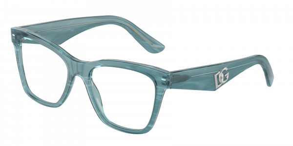 Dolce & Gabbana DG3374 Eyeglasses, 3406 FLEUR AZURE (BLUE)