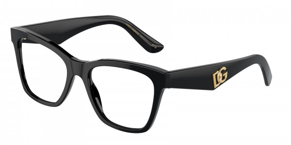 Dolce & Gabbana DG3374 Eyeglasses, 501 BLACK