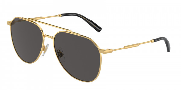 Dolce & Gabbana DG2296 Sunglasses, 02/87 GOLD DARK GREY (GOLD)
