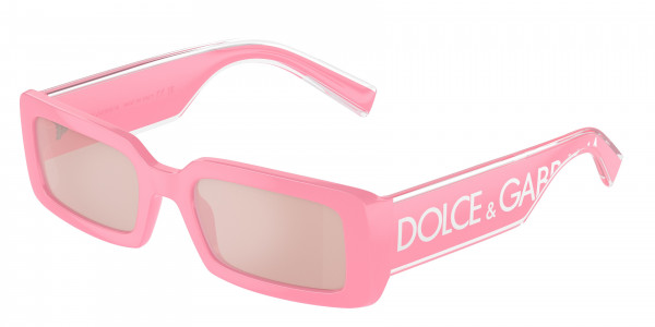 Dolce & Gabbana DG6187 Sunglasses, 3262/5 PINK LIGHT PINK MIRROR SILVER (PINK)
