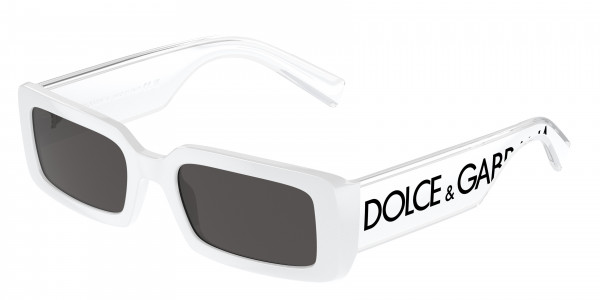 Dolce & Gabbana DG6187 Sunglasses, 331287 WHITE DARK GREY (WHITE)