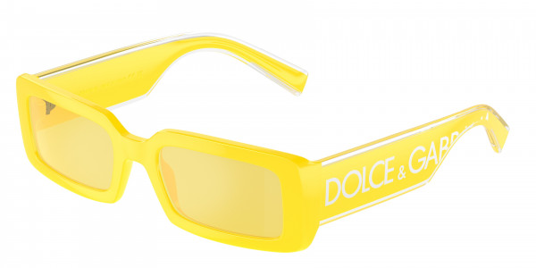 Dolce & Gabbana DG6187 Sunglasses, 333485 YELLOW YELLOW FLASH SILVER (YELLOW)