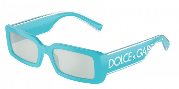 Dolce & Gabbana DG6187 Sunglasses, 334665 AZURE LIGHT BLUE MIRROR SILVER (BLUE)