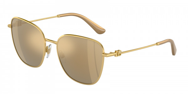 Dolce & Gabbana DG2293 Sunglasses, 02/7P GOLD BROWN MIRROR GOLD (GOLD)