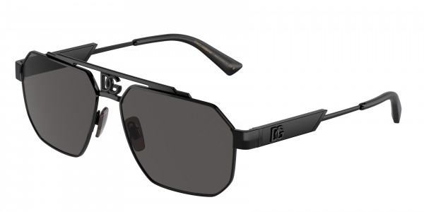 Dolce & Gabbana DG2294 Sunglasses, 01/87 BLACK DARK GREY (BLACK)