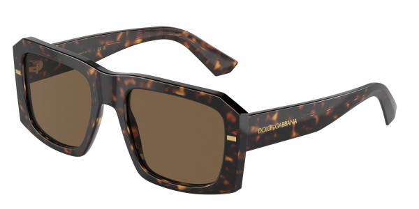 Dolce & Gabbana DG4430 Sunglasses, 502/73 HAVANA DARK BROWN (TORTOISE)