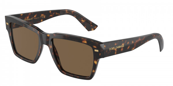 Dolce & Gabbana DG4431F Sunglasses, 502/73 HAVANA DARK BROWN (TORTOISE)