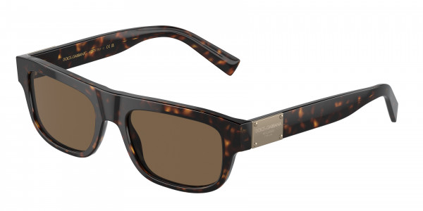 Dolce & Gabbana DG4432 Sunglasses, 502/73 HAVANA DARK BROWN (TORTOISE)