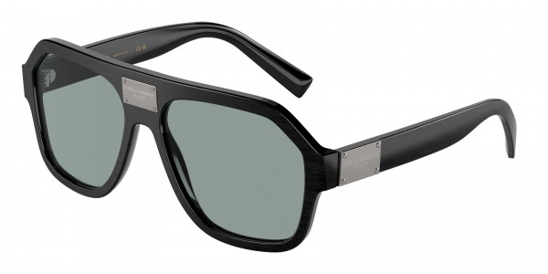 Dolce & Gabbana DG4433F Sunglasses, 282087 BRUSHED BLACK DARK GREY (BLACK)