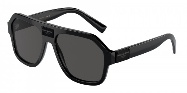 Dolce & Gabbana DG4433 Sunglasses, 501/87 BLACK DARK GREY (BLACK)