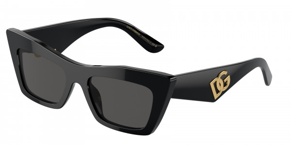 Dolce & Gabbana DG4435 Sunglasses, 501/87 BLACK DARK GREY (BLACK)