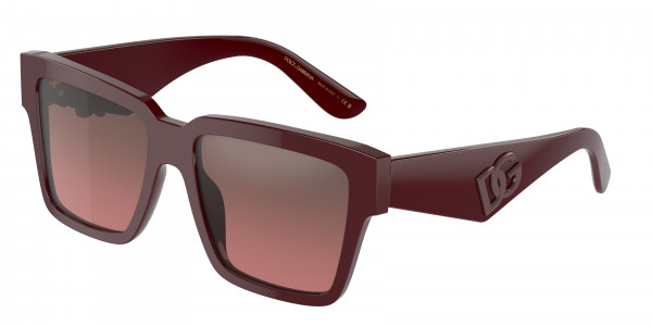 Dolce & Gabbana DG4436 Sunglasses, 30917E BORDEUAX PINK MIRROR SILVER GR (RED)