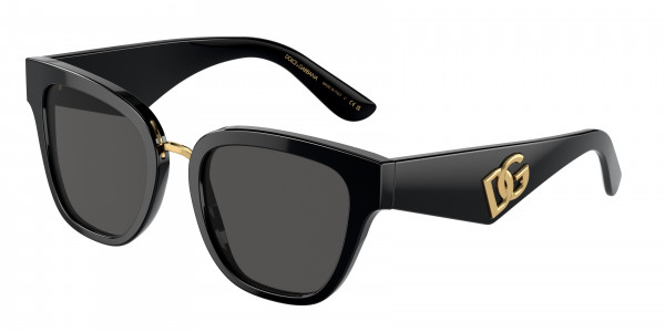 Dolce & Gabbana DG4437F Sunglasses, 501/87 BLACK DARK GREY (BLACK)