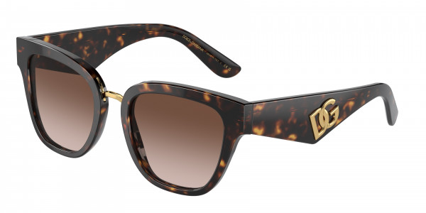 Dolce & Gabbana DG4437F Sunglasses, 502/13 HAVANA GRADIENT BROWN (TORTOISE)