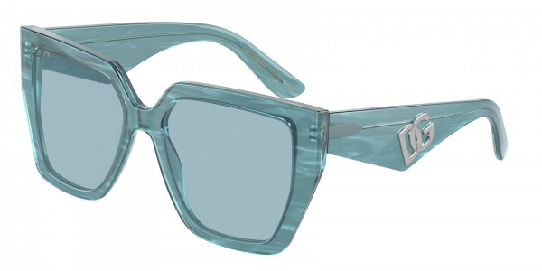 Dolce & Gabbana DG4438F Sunglasses, 3406E3 FLEUR AZURE BLUE (BLUE)