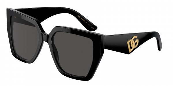 Dolce & Gabbana DG4438F Sunglasses, 501/87 BLACK DARK GREY (BLACK)